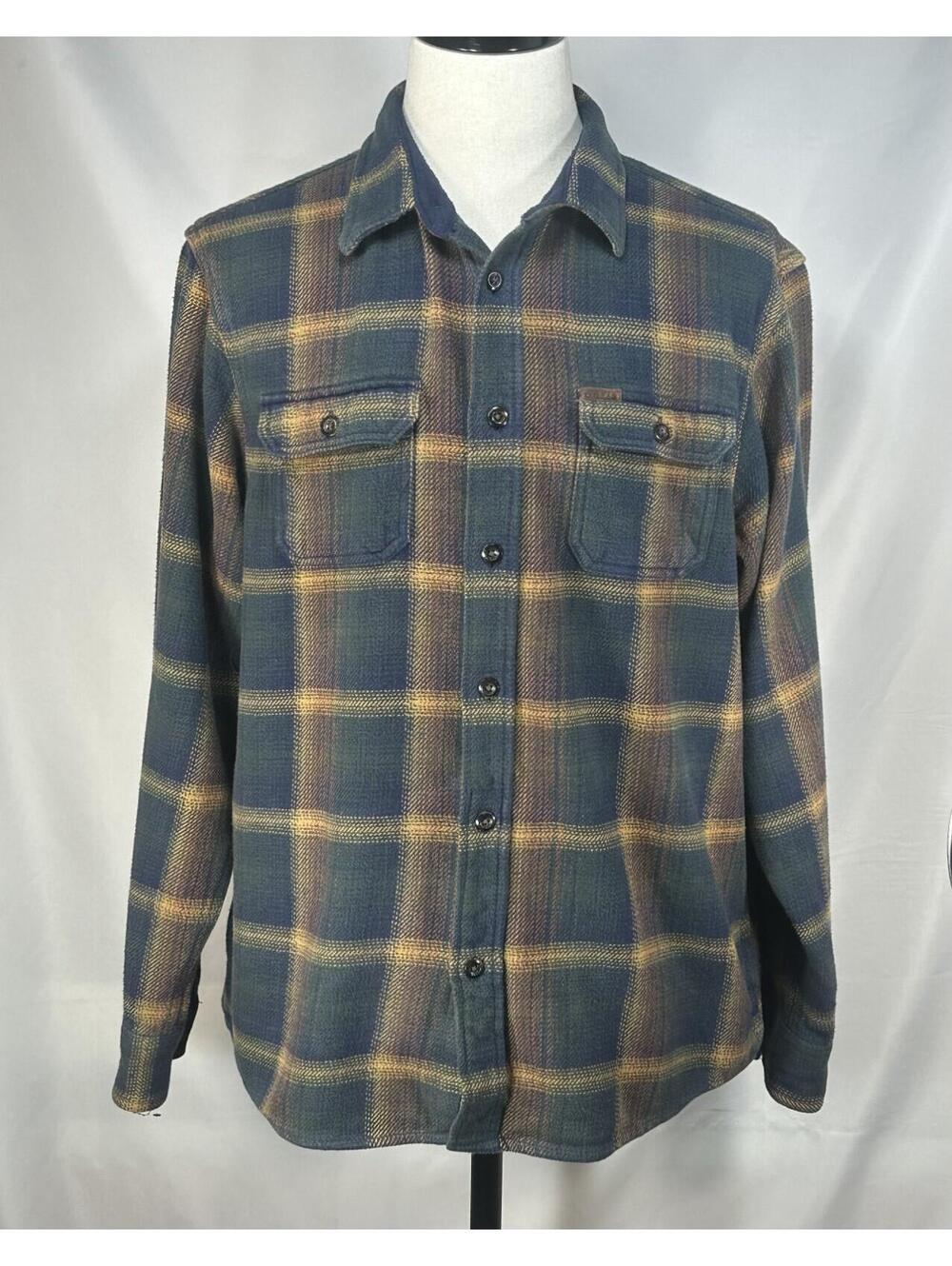 Orvis Pocketed Heavyweight Plaid Shacket Green/Red Mens XL